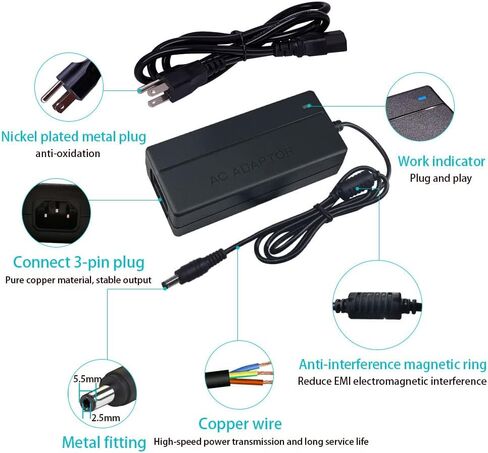 48V 2A Power Supply Adapter AC 100-240V to DC 48V 2A Power Adapter Chager Interface 5.5 x 2.5mm Plug in Kuwait