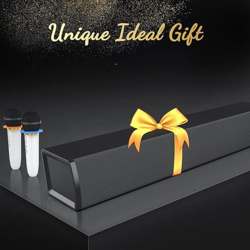 مكبر صوت للتلفزيون بيستيسان بلوتوث 5.0 مع 2 ميكروفون لاسلكي، ميكروفون كاريوكي لاسلكي محمول باليد للاطفال، مكبر صوت للبالغين والاطفال للغناء، بصري/AUX/محوري in Kuwait