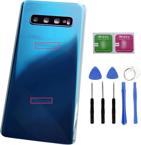 ubrokeifixit Galaxy S10 G973 Rear Back Glass Door Cover Replacement for Samsung Galaxy S10 6.1" G973 G973U G973W G973F,w/Camera Lens (Black) in Kuwait