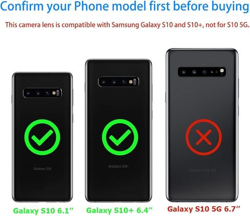 Vimour 2 Pieces OEM Rear Camera Glass Lens Replacement for Samsung Galaxy S10 and S10 Plus(All Models) with Pre-Installed Adhesive and Repair Toolkit (2 Pack) in Kuwait