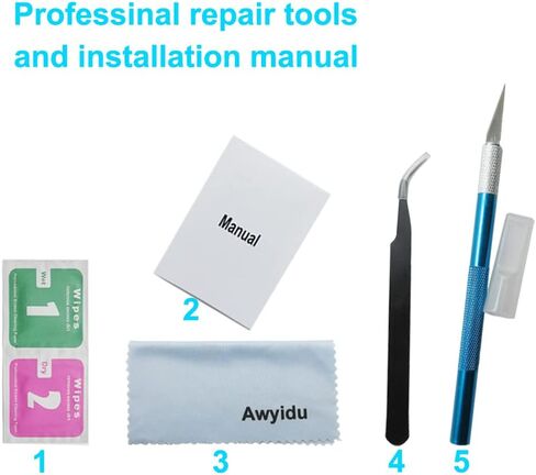 اوييدو قطعتان من عدسة الكاميرا الخلفية الاصلية او اي ام بديلة لجوال ايفون 14 وايفون 14 بلس مع مجموعة ادوات لاصقة مثبتة مسبقا واصلاح (اجمالي قطعتين من عدسات الكاميرا الزجاجية) in Kuwait