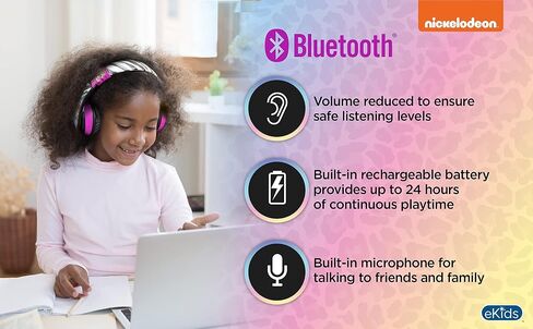 eKids That Girl Lay Lay Bluetooth Headphones, Wireless Headphones with Microphone, Kids Headphones for School, Home, or Travel in Saudi Arabia