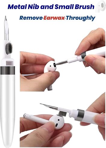 AHERO 4 in 1 Cleaner Kit for AirPods, Cleaning Pen for Earphones, Cleaning Tool for Charging Case and Headphones (Black) in Saudi Arabia