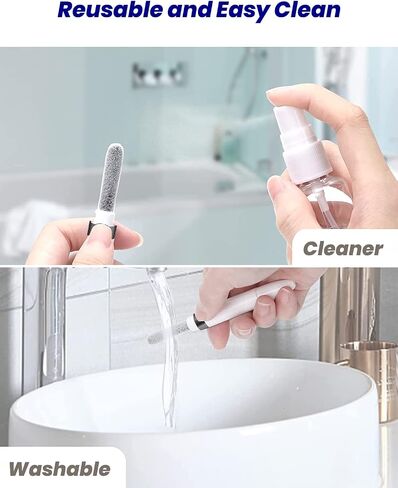 AHERO 4 in 1 Cleaner Kit for AirPods, Cleaning Pen for Earphones, Cleaning Tool for Charging Case and Headphones (Black) in Saudi Arabia
