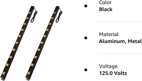 10-Outlet Heavy Duty Power Strip Surge Protector Metal Long Extension Cord 6-Foot, Black(1000J)… in Kuwait