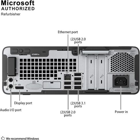 HP ProDesk 400 G5 SFF High Performance RGB Desktop Computer, Intel Quad-Core i3-8100 3.60 GHz, 16G DDR4, 1T SSD, WiFi, BT, DP, Windows 11 Pro 64 (Renewed) in Saudi Arabia