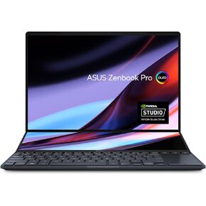 ASUS Zenbook Pro 14 Duo 14.5" 16:10 Touch Display, 120Hz Refresh Rate, ScreenPad Plus, Intel i9-13900H CPU, NVIDIA® Geforce RTX 4060, 32GB RAM, 1TB SSD, Windows 11 Home, Tech Black, UX8402VV-PS96T in Saudi Arabia