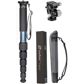Leofoto MP-364C 67" 4-Section Carbon Fiber Portable Monopod, Lightweight Professional Camera Support for DSLR Cameras and Lenses,Max Load 44lb/20kg in Kuwait