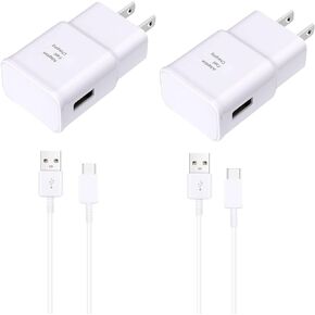 شاحن هاتف Android، كابل شاحن USB C من سامسونج شحن سريع مع سلك 6.6 قدم من النوع C لهاتف Samsung Galaxy S23/S23 Ultra/S22/S21/S20/S20+/S10/S10+/S10e/S9/S9+/S8/S8Plus/Edge/Active /ملاحظة 8/9/10/20