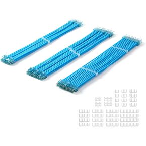 Formulamod Sleeve Extension Power Supply Cable Kit 18AWG ATX 24P+ EPS 8-P+PCI-E8-P with Combs for PSU to Motherboard/GPU (Black) in Kuwait