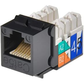 Monoprice Cat5E Punch Down Keystone Jack, Black (105370)