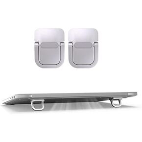 حامل لوحة المفاتيح المحمول Exdtgt، حامل كمبيوتر محمول صغير غير مرئي للوحة مفاتيح الكمبيوتر المكتبي وحامل الكمبيوتر المحمول MacBook من الألومنيوم (قطعتان) (أسود) in Kuwait