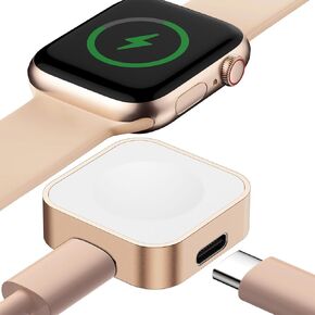 محول شاحن مغناطيسي من Lovandare لساعة Apple، إعادة استخدام كابل شاحن سريع USB-C أو iPhone، حافظة معدنية محمولة للسفر وقاعدة شحن لاسلكية لـ iWatch Ultra، Series SE 9 8 7 6 5 4 3