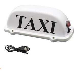 USB Rechargeable Battery Taxi Top Light Roof Taxi Sign with Magnetic Base Waterproof Taxi Dome Light in Saudi Arabia