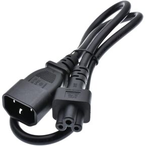 Toptekits C14 to C5 Power Plug Cable,IEC 320 C14 Male to C5 Female Adapter Cable(1ft) in Kuwait