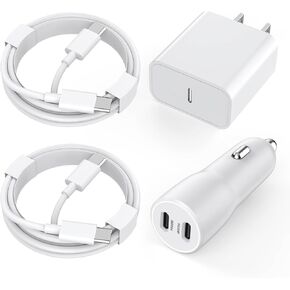 [معتمد من MFi] شاحن سيارة سريع لجهاز iPhone 15، محول شاحن سيارة سريع USB C مزدوج بقدرة 40 وات + 2 كابل USB C + شاحن PD بقدرة 20 وات لشاحن iPhone سريع الشحن لهاتف iPhone 15/15 Plus/15 Pro/15 Pro Max، iPad Pro in Kuwait