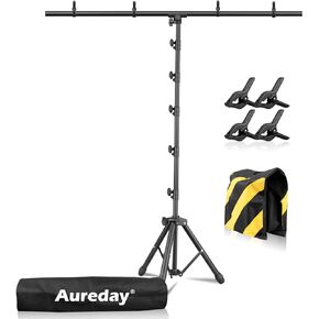 اورداي حامل خلفية محمول على شكل حرف T مقاس 8×5 قدم، نظام دعم قابل للتعديل، حامل خلفية متين للحفلات وحفلات الزفاف والتصوير الفوتوغرافي واستوديو الفيديو in Kuwait