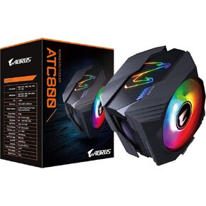 Gigabyte AORUS ATC800 CPU Cooler Smart RGB Functions, Dual 120mm High Airfllow Optimized Fans, 6X High Performance Copper Heatpipes, Maximum Surface Area Heatpipe Direct Touch Technology GP-ATC800 in Saudi Arabia