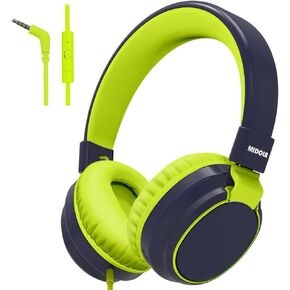 Wired Kids Headphones for School with Cord Mic,Safe Volume Limit 85/94dB | Adjustable Headband Foldable Over-Ear Lightweight for Toddler Girls Boys Travel/Tablet/iPad,HD Stereo Sound,3.5mm,Pink in Kuwait