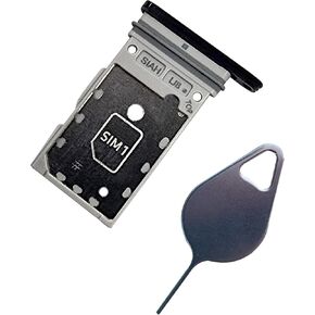 Eaglewireless Dual SIM Tray and Micro SD Card Tray Holder Slot with Rubber Waterproof Gasket Ring Replacement for Samsung Galaxy S23 Ultra 5G-Phantom Black in Kuwait