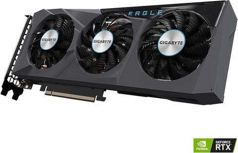 جيجابايت بطاقة رسومات جيفورس RTX 3070 ايجل او سي 8G (REV2.0)، 3 مراوح ويندفورس، ال اتش ار، 8 جيجا 256 بت GDDR6، بطاقة فيديو GV-N3070EAGLE OC-8GD in Saudi Arabia