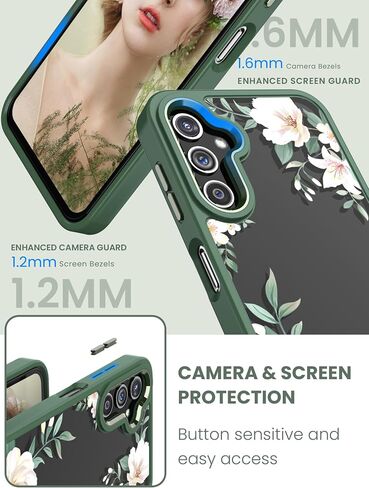 Crystal Clear Flower Phone Case for Samsung Galaxy A16-Purple in Kuwait