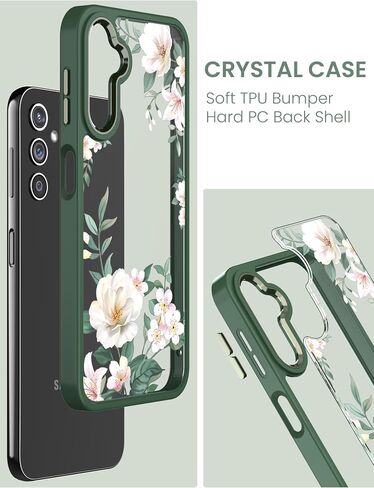 Crystal Clear Flower Phone Case for Samsung Galaxy A16-Purple in Kuwait