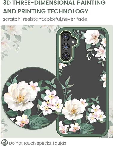 Crystal Clear Flower Phone Case for Samsung Galaxy A16-Purple in Kuwait