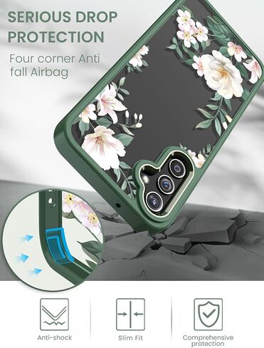 Crystal Clear Flower Phone Case for Samsung Galaxy A16-Purple in Kuwait