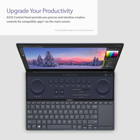 ASUS Zenbook Pro 14 Duo شاشة لمس 14.5 بوصة 16:10، معدل تحديث 120 هرتز، ScreenPad Plus، وحدة المعالجة المركزية Intel i9-13900H، NVIDIA® Geforce RTX 4060، ذاكرة الوصول العشوائي 32 جيجابايت، 1 تيرابايت SSD، Windows 11 Home، أسود تقني، UX8402VV-PS96T in Saudi Arabia