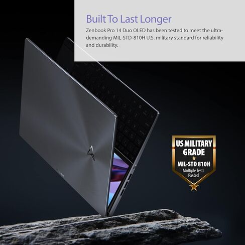 ASUS Zenbook Pro 14 Duo شاشة لمس 14.5 بوصة 16:10، معدل تحديث 120 هرتز، ScreenPad Plus، وحدة المعالجة المركزية Intel i9-13900H، NVIDIA® Geforce RTX 4060، ذاكرة الوصول العشوائي 32 جيجابايت، 1 تيرابايت SSD، Windows 11 Home، أسود تقني، UX8402VV-PS96T in Saudi Arabia