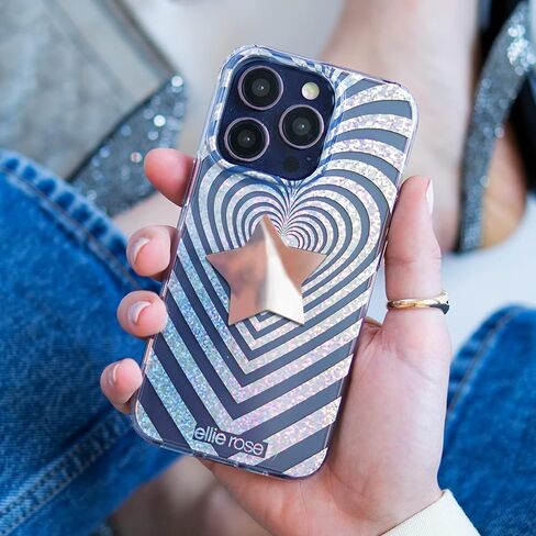Ellie Rose Mirror Decal for Smartphone, Stick-On Mirror Phone Charm Sticker (Butterfly) in Kuwait