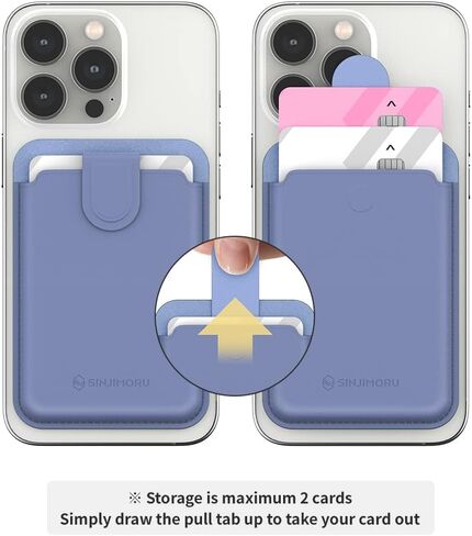 محفظة Sinjimoru من الجلد النباتي، حامل بطاقات محفظة الأكورديون المغناطيسي لظهر حافظة الهاتف الخلوي المتوافقة مع سلسلة iPhone 15 14 13 12. محفظة M-Pull Tab باللون الأسود in Kuwait