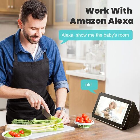 كاميرا أمان داخلية 5 جيجا هرتز، كاميرات Litokam 5 ميجابكسل لأمن المنزل مع نطاق مزدوج 5G/2.4G، كاميرا للحيوانات الأليفة مع تطبيق الهاتف، اكتشاف الحركة/البكاء بالذكاء الاصطناعي، تتبع تلقائي 360، رؤية ليلية، دعم Onvif/NVR/Alexa in Kuwait