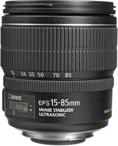 Canon EF-S 15-85mm f/3.5-5.6 is USM Lens with 64GB Extreme Pro Card + Corel Photo Software + Flexible Tripod + Filter kit + Card Wallet + Backpack + Cleaning Kit + Card Reader + Cap Keeper (Renewed) in Saudi Arabia