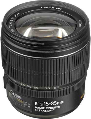 Canon EF-S 15-85mm f/3.5-5.6 is USM Lens with 64GB Extreme Pro Card + Corel Photo Software + Flexible Tripod + Filter kit + Card Wallet + Backpack + Cleaning Kit + Card Reader + Cap Keeper (Renewed) in Saudi Arabia