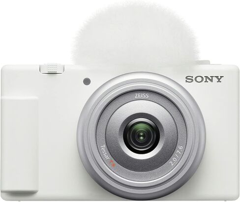 Sony ZV-1F Vlog Camera for Content Creators and Vloggers (White) Bundle with Holster Camera Case and Accessory Bundle, Photo Video Art Suite, 64GB Memory Card and Lithium-Ion Battery Pack (5 Items) in Saudi Arabia