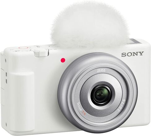 Sony ZV-1F Vlog Camera for Content Creators and Vloggers (White) Bundle with Holster Camera Case and Accessory Bundle, Photo Video Art Suite, 64GB Memory Card and Lithium-Ion Battery Pack (5 Items) in Saudi Arabia