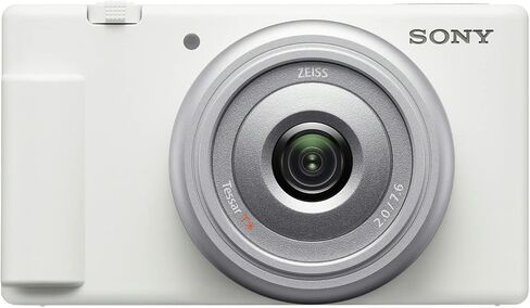 Sony ZV-1F Vlog Camera for Content Creators and Vloggers (White) Bundle with Holster Camera Case and Accessory Bundle, Photo Video Art Suite, 64GB Memory Card and Lithium-Ion Battery Pack (5 Items) in Saudi Arabia