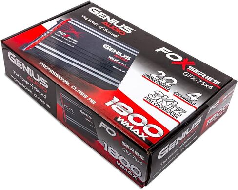 مضخم صوت Genius Audio GFX-75X4 كامل النطاق للسيارة متعدد القنوات 1800 واط بحد أقصى فئة AB 2 أوم ثابت مع نظام حماية الطاقة لتعزيز أداء مكبر الصوت ومكبر الصوت in Kuwait