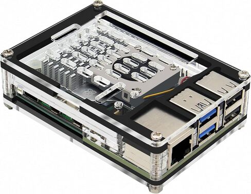 جيكوورم حافظة كمبيوتر 9 طبقات لجهاز راسبيري باي 5 4 جيجابايت/8 جيجابايت - اسود وشفاف (P394) in Kuwait