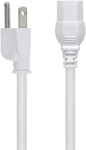 Monoprice Heavy Duty Power Cord - NEMA 5-15P to IEC 60320 C15, 14AWG, 15A/1875W, 125V, SJT, 2ft, Black in Kuwait