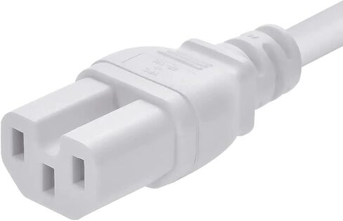 Monoprice Heavy Duty Power Cord - NEMA 5-15P to IEC 60320 C15, 14AWG, 15A/1875W, 125V, SJT, 2ft, Black in Kuwait