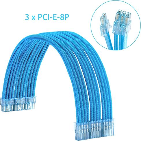 Formulamod Sleeve Extension Power Supply Cable Kit 18AWG ATX 24P+ EPS 8-P+PCI-E8-P with Combs for PSU to Motherboard/GPU (Black) in Kuwait