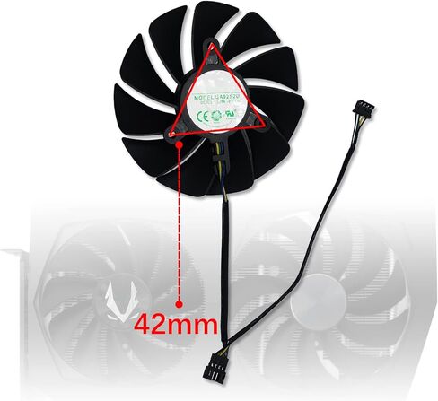 Cavabien 88mm GA92S2H DC12V 0.35A 100mm GAA8S2U 0.45A 4Pin بطاقة رسومات تبريد مروحة لمروحة بطاقة الرسومات ZOTAC GeForce RTX 3070 RTX 3070 Ti (مروحة A-88 مم) in Kuwait