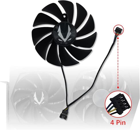Cavabien 88mm GA92S2H DC12V 0.35A 100mm GAA8S2U 0.45A 4Pin بطاقة رسومات تبريد مروحة لمروحة بطاقة الرسومات ZOTAC GeForce RTX 3070 RTX 3070 Ti (مروحة A-88 مم) in Kuwait