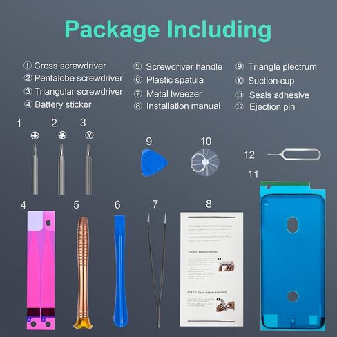 بطارية JUBOTY 3800 مللي أمبير في الساعة لهاتف iPhone 7، بطارية ليثيوم أيون داخلية جديدة ترقية 0 دورة عالية السعة لاستبدال iPhone 7 موديل A1660 A1778 A1779 مع مجموعة أدوات إصلاح احترافية in Kuwait