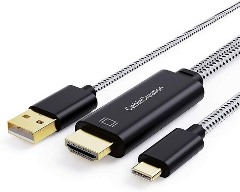 CableCreation USB C to HDMI Cable with USB Charge 6FT, Type C to HDMI Cord, HDMI to USB C Cable Compatible with Devices Which Support DP Alt Mode, iPhone15/15Plus/15Pro/15Promax, MacBook/Pro etc. in Saudi Arabia