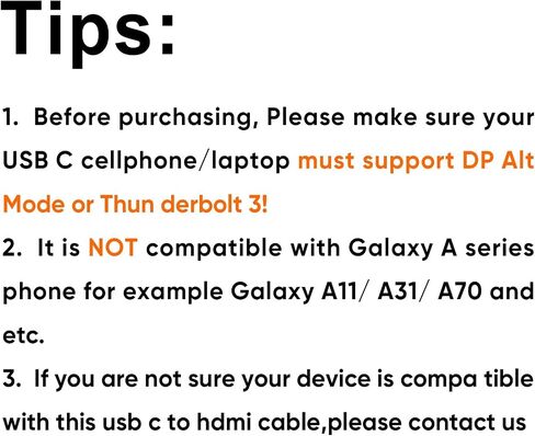 CableCreation USB C to HDMI Cable with USB Charge 6FT, Type C to HDMI Cord, HDMI to USB C Cable Compatible with Devices Which Support DP Alt Mode, iPhone15/15Plus/15Pro/15Promax, MacBook/Pro etc. in Saudi Arabia