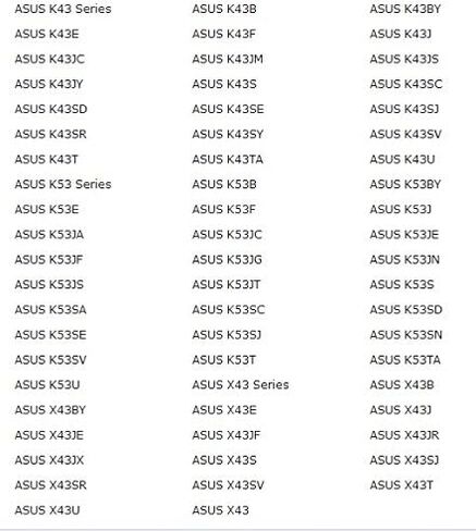 DTK A32-K53 A41-K53 A42-K53 بطارية كمبيوتر محمول بديلة لـ ASUS X54C A53E A53S X54C X54L K43S K53E دفتر 10.8V 5200mAh 6-Cell in Saudi Arabia
